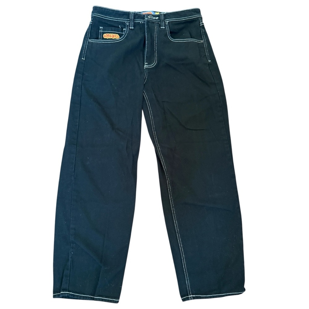 Empyre Black Baggy Jeans Men’s 30 Skate Y2K Retro Straight Leg Denim Streetwear